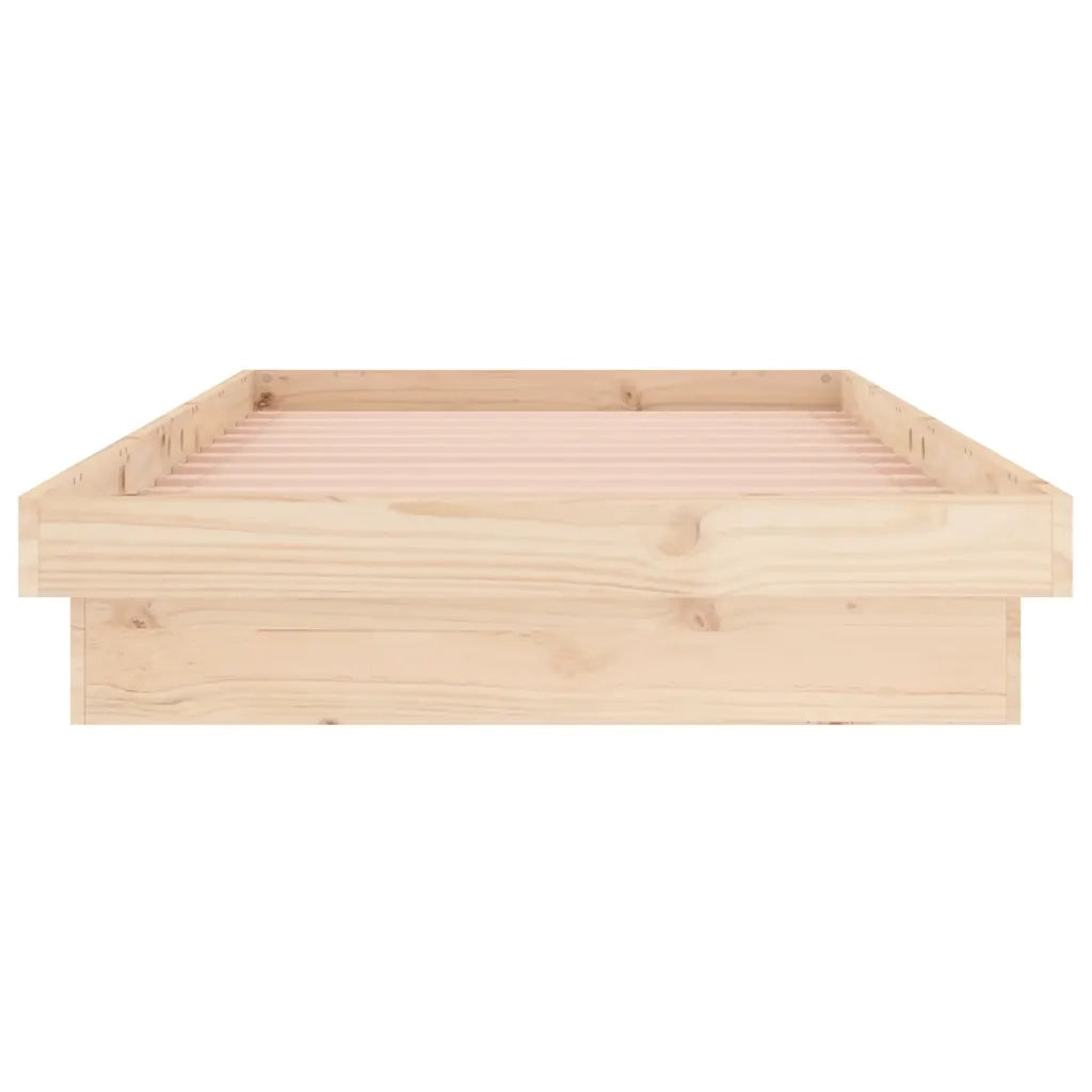Giroletto con LED-Struttura Letto 90x190 cm Single in Legno Massello 752801