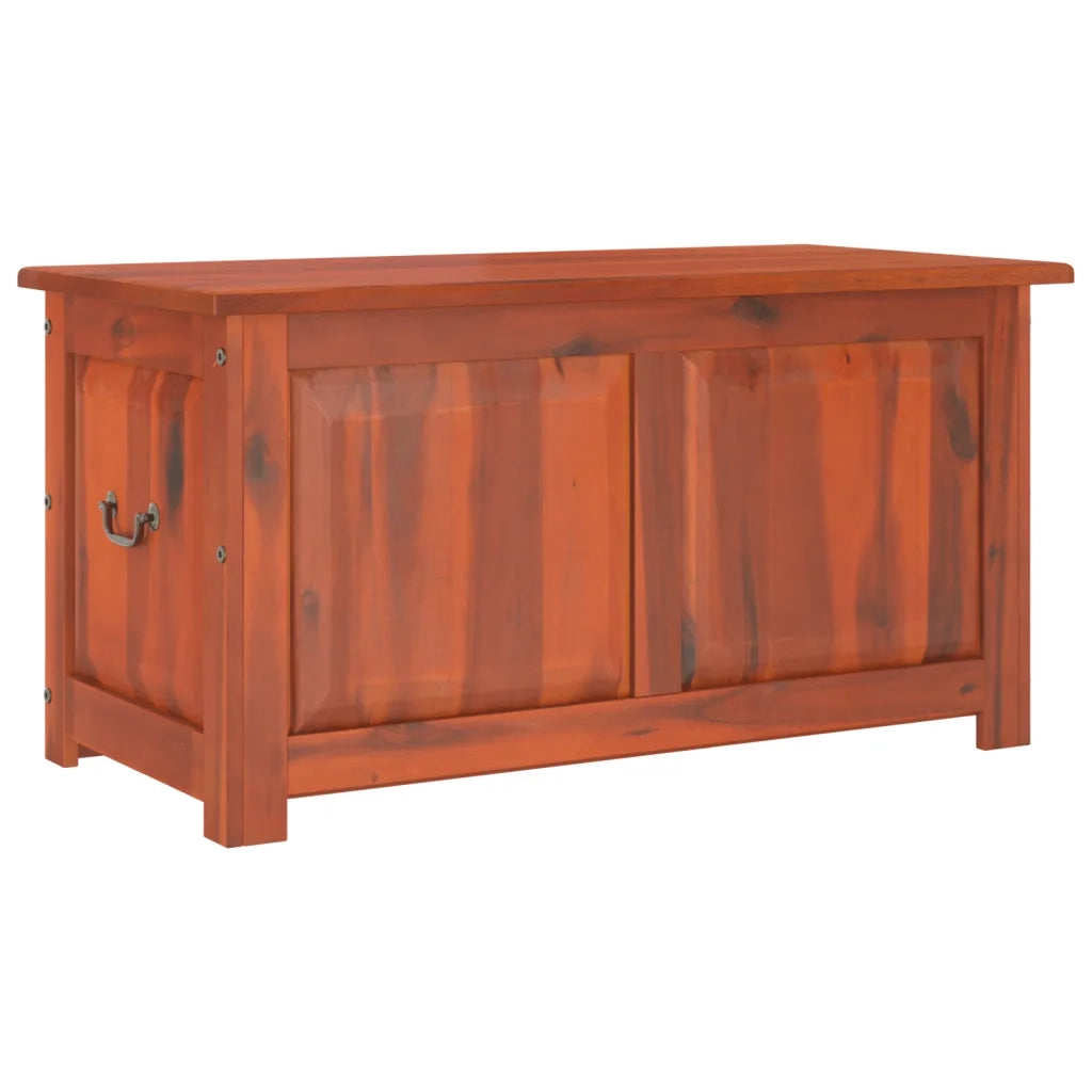 Cassapanca con Coperchio-Baule-Armadietto contenitore Marrone in Legno Massello di Acacia 379397