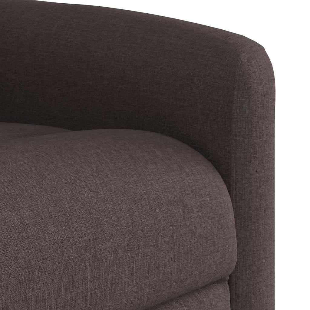 Divano Sedia-Poltrona Reclinabile Marrone Scuro in Tessuto 566862
