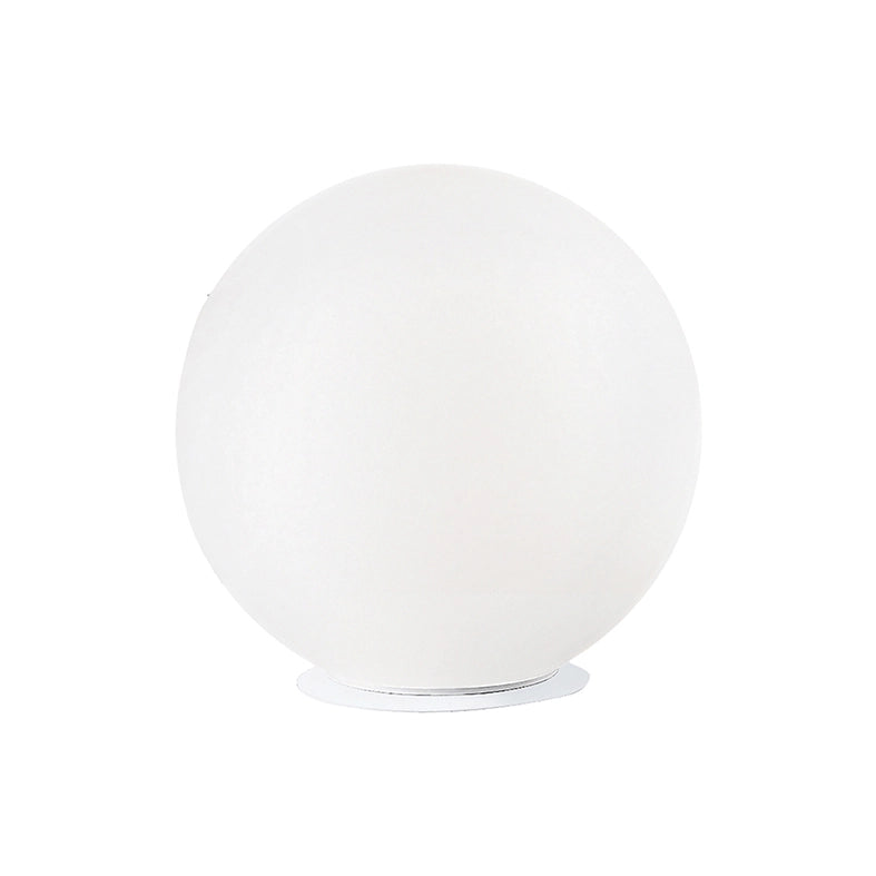 Lampada da Tavolo EMILY 20cm in Vetro Soffiato Satinato Bianco - Attacco E27 75W IP20 - Illuminazione Design Interni - Rossini Group
