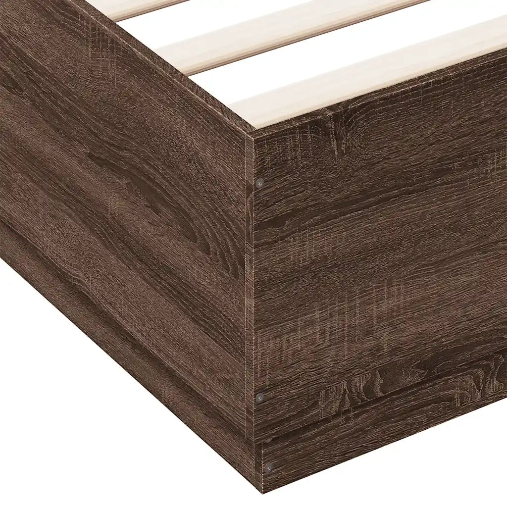 Giroletto Luci LED Rovere Marrone 120x200 cm Legno Multistrato 3209624