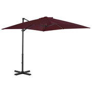 Ombrellone a Sbalzo con Palo Alluminio 250x250 cm Rosso BordÃ²