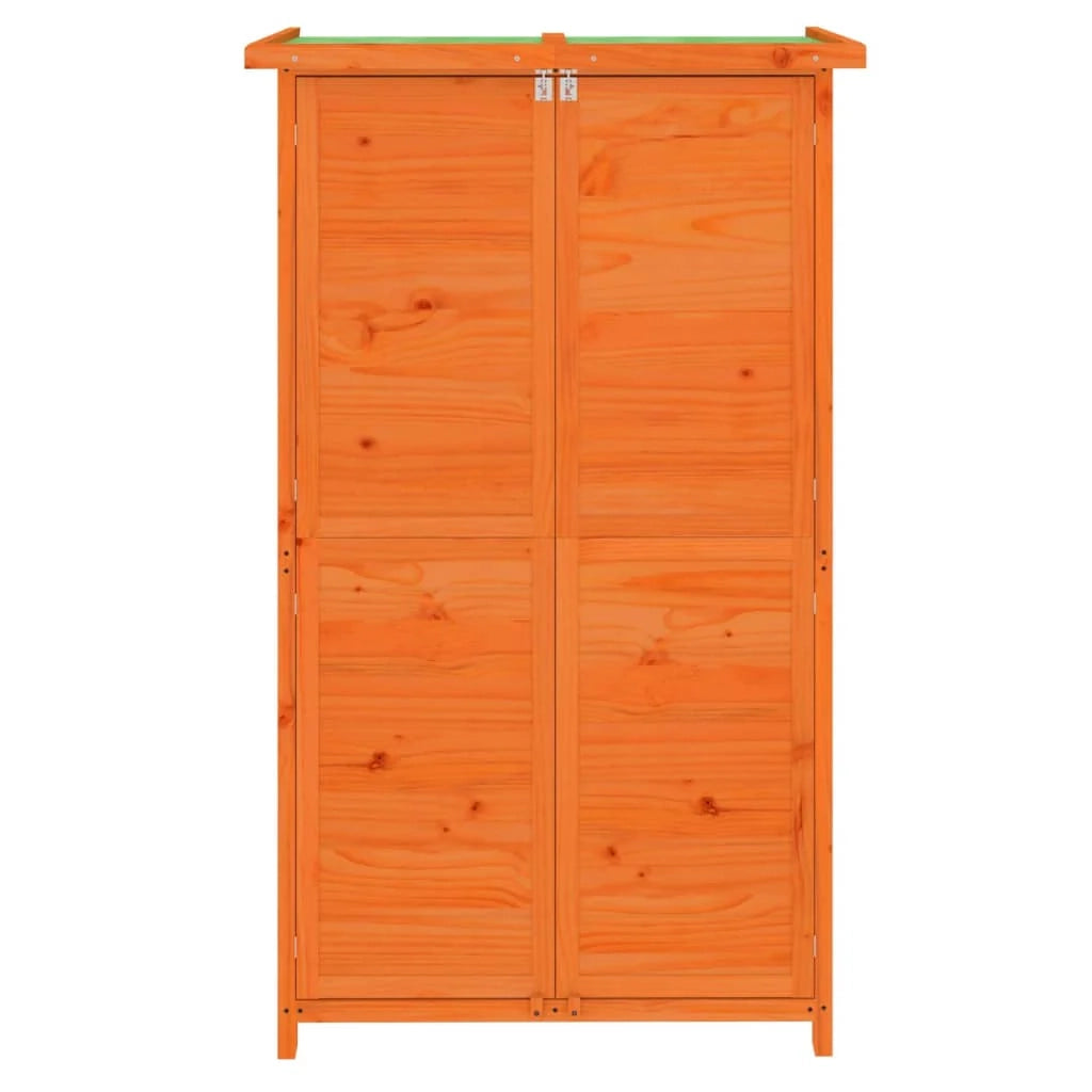 Casetta da giardino cabina ripostiglio casetta da esterno robusta casetta per attrezzi 83 x 57 x 140 cm legno massello di pino marrone 02_0022423