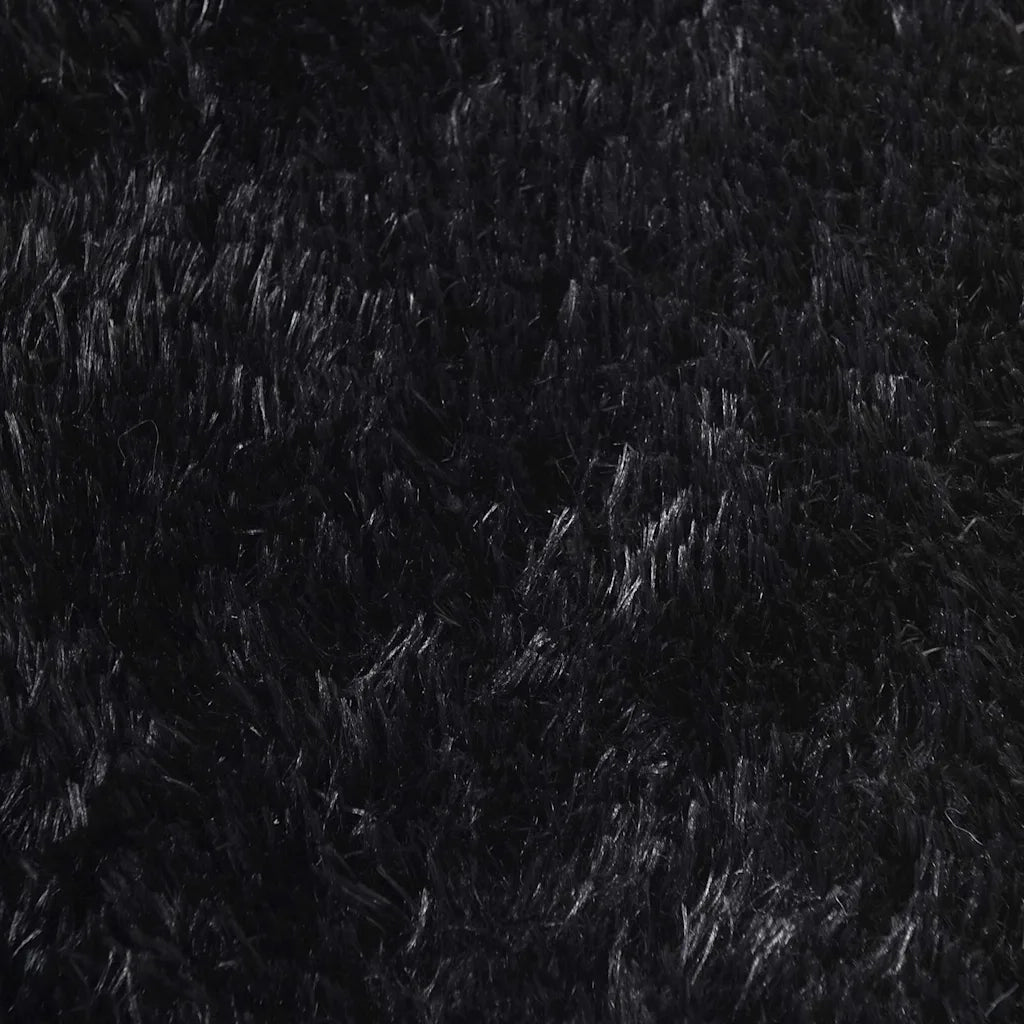 Tappeto del soggiorno | Tappeto Shaggy a Pelo Lungo NAVARRA Nero 240x240 cm poliestere