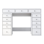 Comodino "Sena" con cassetti in legno incorporati - 120 x 44 x 82 cm - Bianco
