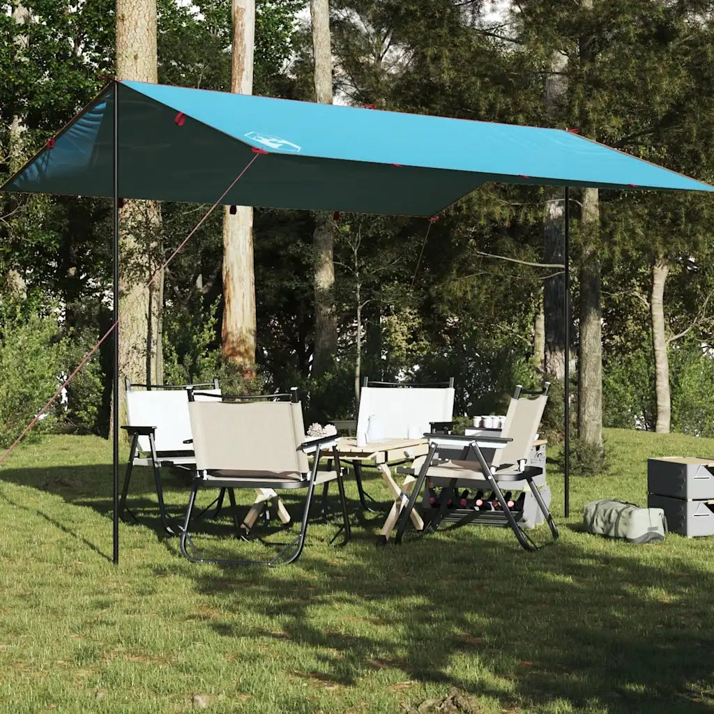 Telone da campeggio | Tenda da campo Blu 400x294 cm Impermeabile