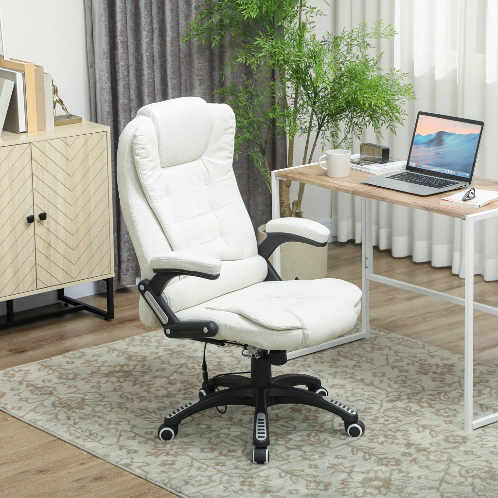 Sedia da ufficio ergonomica con massaggio ¨C zephmum ¨C cremewei? 68x72x110-120 cm