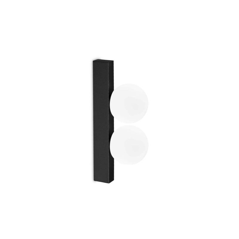 Lampada Da Parete Ping Pong Ap2 Nero Ideal-Lux