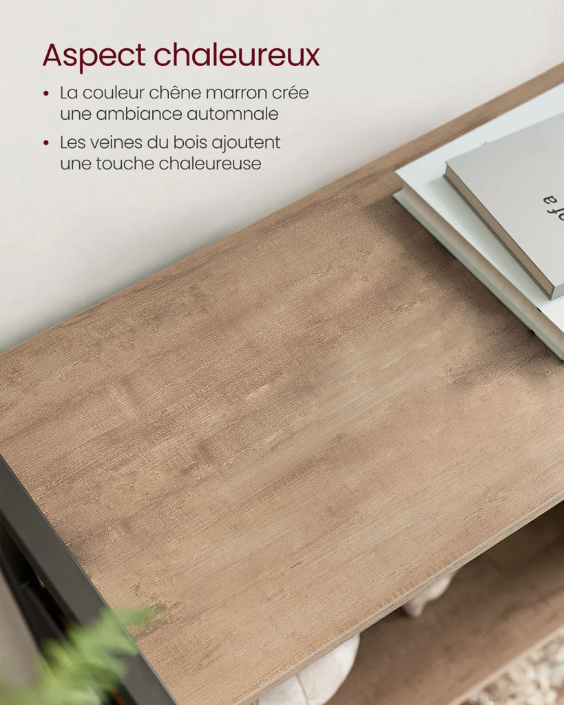 Libreria a 4 ripiani grande struttura in acciaio stabile 30 x 74 x 154,5 cm stile industriale marrone 12_0005711