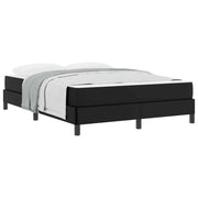 Letto matrimoniale | Letto per adulti | Struttura del letto con materasso Nero 140 x 200 cm Tessuto