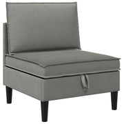 Divano | Divano da soggiorno | Sofa Medio con Storage Grigio scuro Velluto
