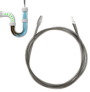 Pulitore spirale per tubi - Buisreinigingsspiraal 3 metri - Acciaio inossidabile - Pulitore per scarico - Adatto per toilet - Duraturo e efficace