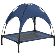 Cuccia per animali domestici con baldacchino, cuccia per cani, pieghevole, resistente alle intemperie, blu