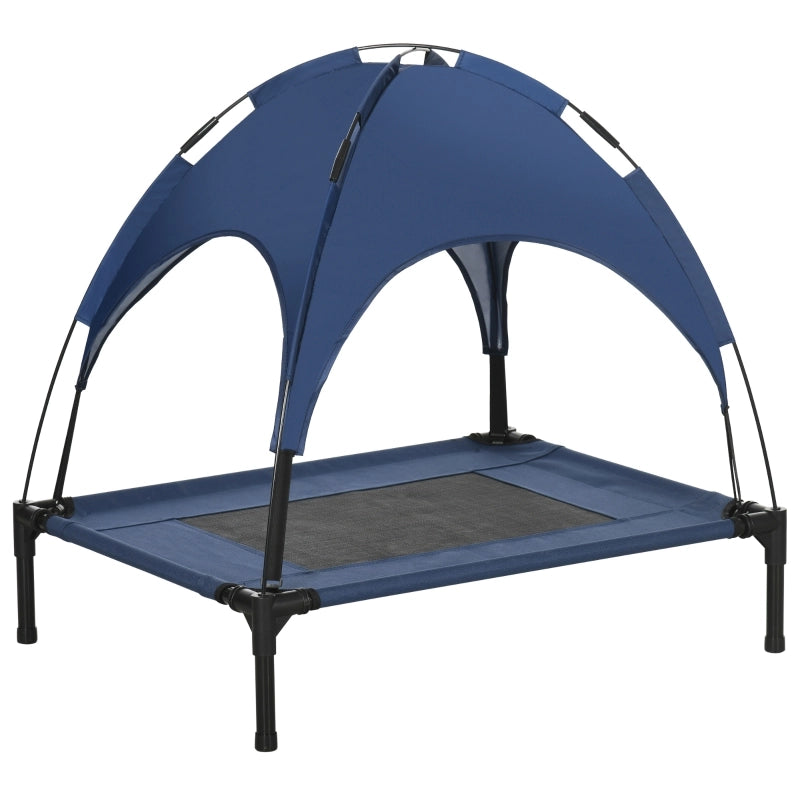 Cuccia per animali domestici con baldacchino, cuccia per cani, pieghevole, resistente alle intemperie, blu