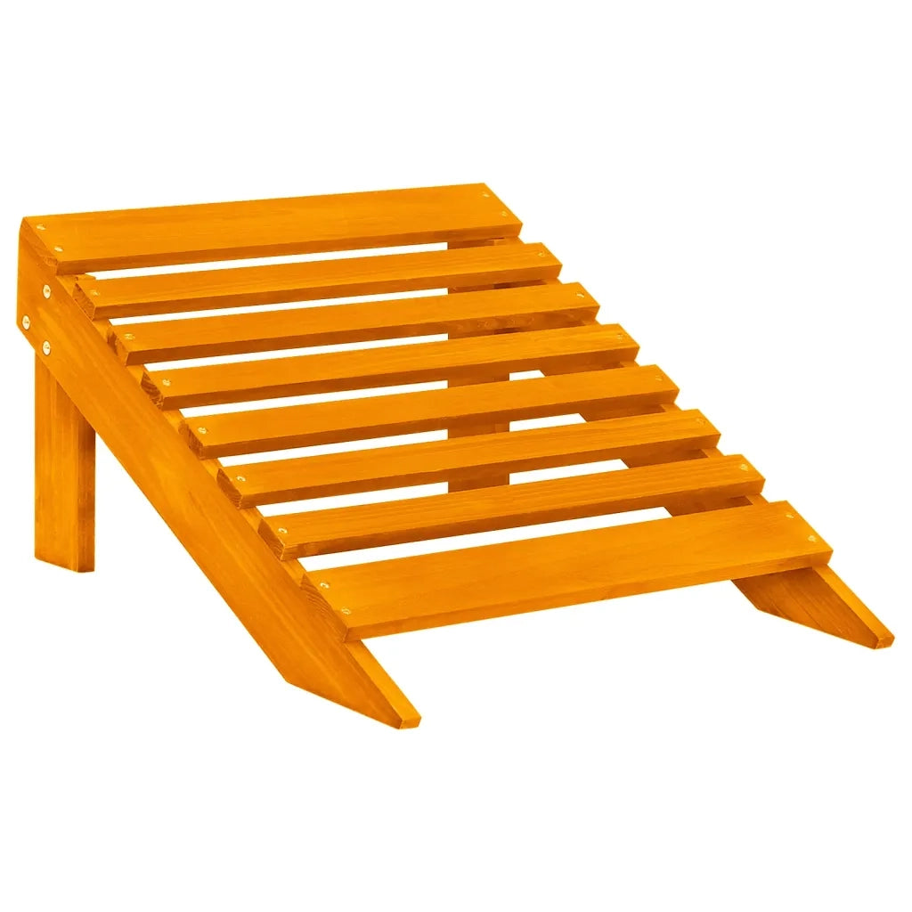 Sedia da Giardino a 2 Posti con Pouf Legno di Abete Arancione 315918