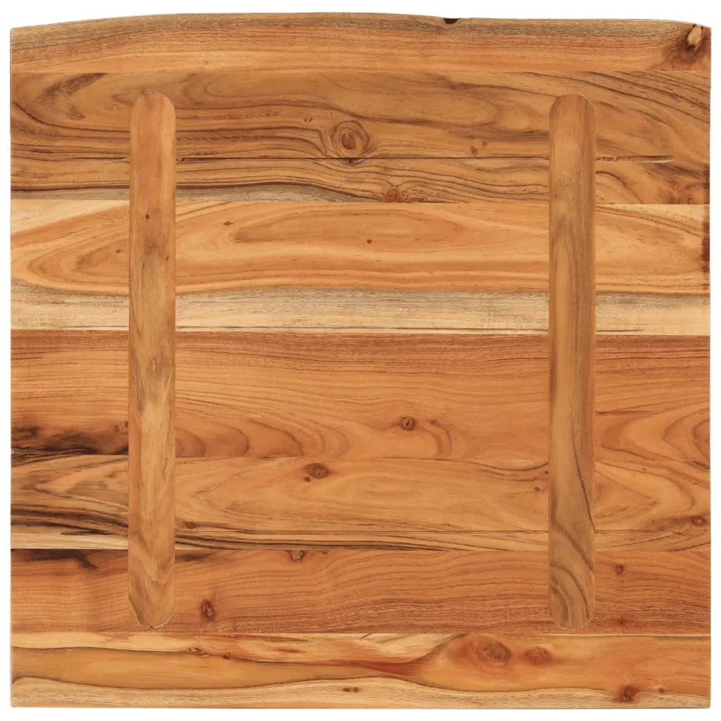 Mensola a Muro 40x40x2,5cm Quadrata Massello Acacia Bordi Vivi
