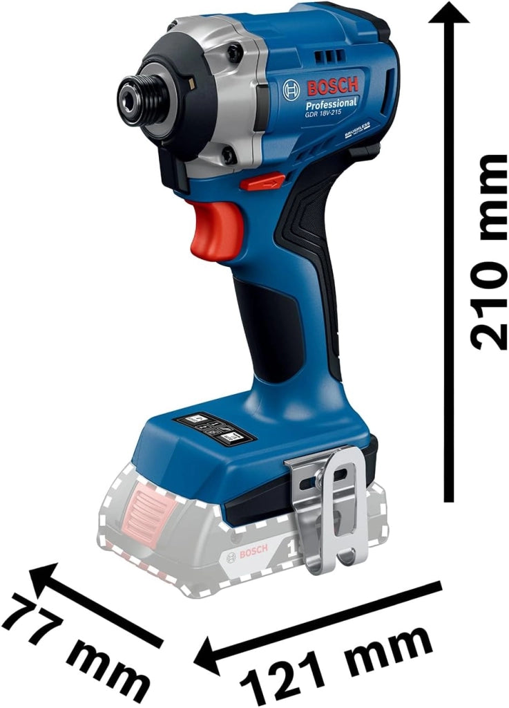 Bosch Professional 18V System Avvitatore con percussione a batteria GDR 18V-215 (incl. L-BOXX, senza batteria/caricabatteria)