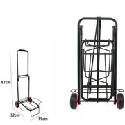 Trade Shop - Carrello Portapacchi Alluminio Pieghevole Richiudibile Portata Max 50 Kg 2 Ruote -