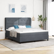 Letto a contenitore  con materasso Grigio scuro 180x200 cm Velluto