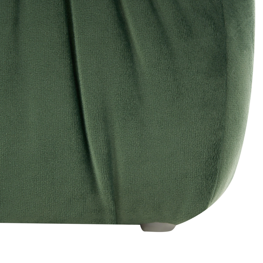 Pouf quadrato in velluto verde scuro, 38 x 38 cm, poggiapiedi decorativo con rivestimento setoso, in stile boho, per soggiorno e camera da letto