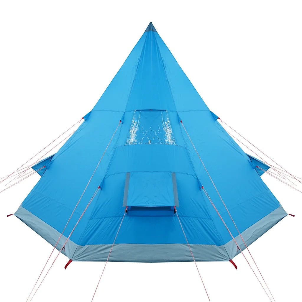 Tenda da Campeggio Tipi per 4 Persone Blu Impermeabile 94381