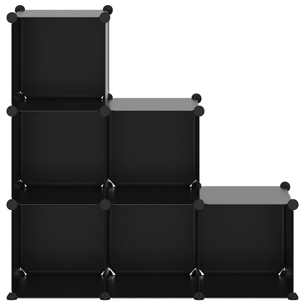 Organizzatore Portaoggetti con 6 Cubi Nero in PP cod mxl 50139