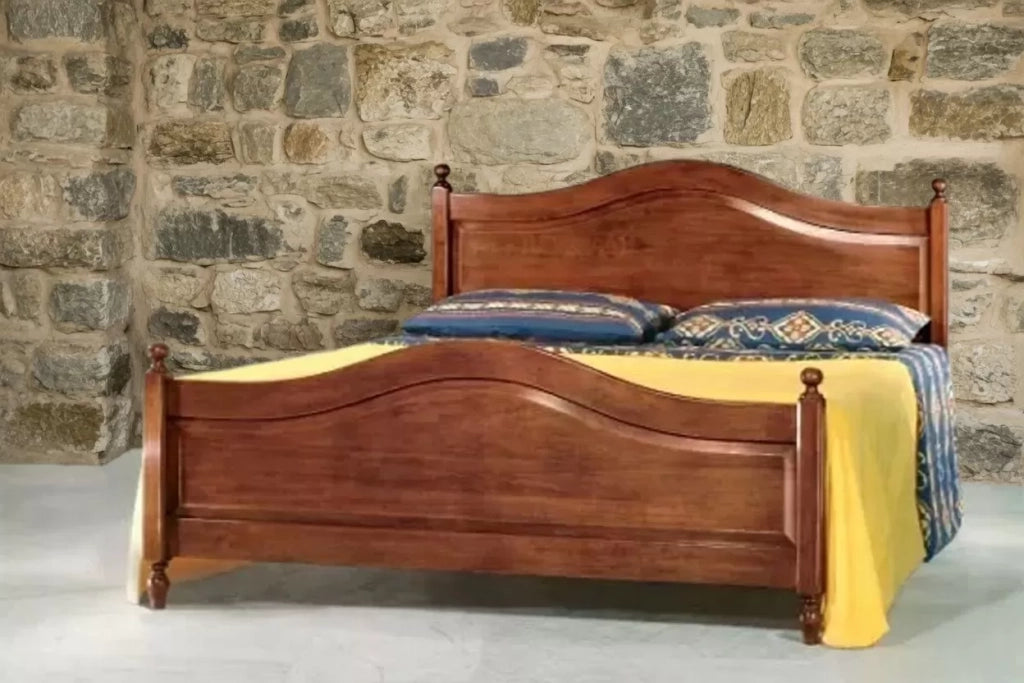 Letto matrimoniale classico in legno tinta noce 175 h 112 p 212 (6126) - Mobili 2G