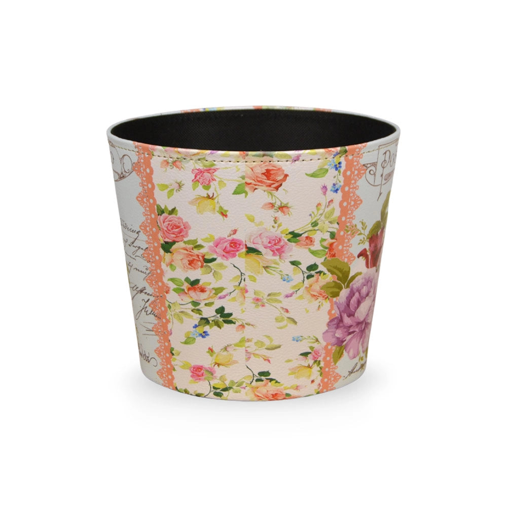 Vasi caspò cestino in plastica fantasia floreale cm 19 x 15x h 17 set da 3