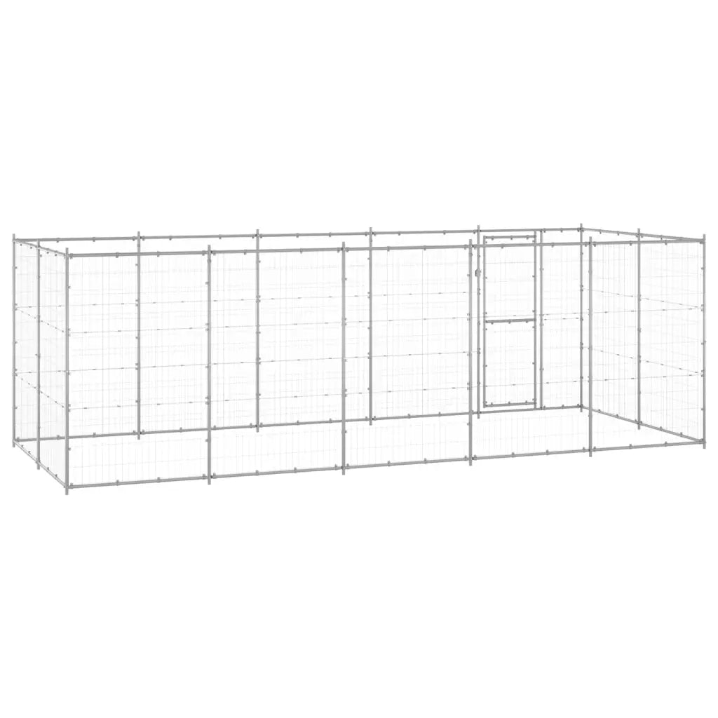 Gabbia per Cani da Esterno in Acciaio Zincato 12,1 mÂ² cod mxl 59982