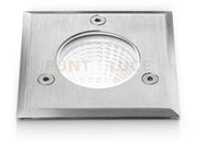 GES545- SEGNAPASSI IN ALLUMINIO E ACCIAIO  AISI 306 LED 4000K 785LM 9W QUADRATO