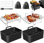 Set di accessori per frittelle ad aria calda 7 pezzi per Dual Zone airfryer - forma in silicone - 76-95 litri