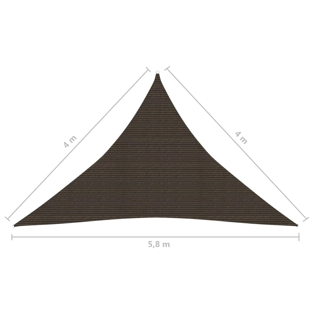 Vela ombreggiante/ombrellone 160 g/m² HDPE 4 x 4 x 5,8 m marrone 02_0009166