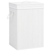 Cesto Portabiancheria in BambÃ¹ Bianco 72 L cod mxl 52063