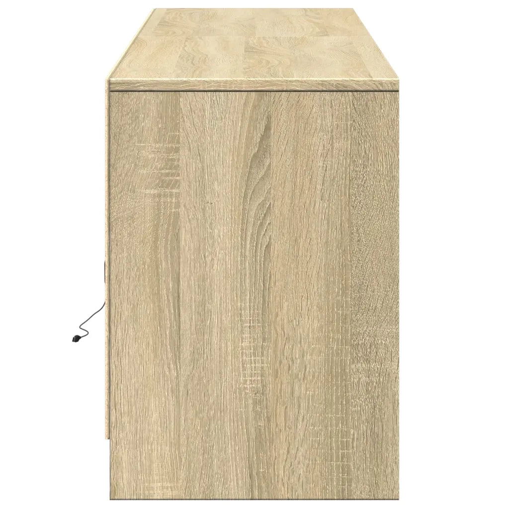 Mobile Porta TV con LED-Credenza per TV Rovere Sonoma 180x34x50cm in Truciolato 418166