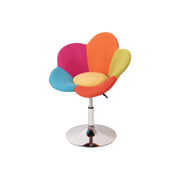 Set di 2 Sgabelli Bar Flowers Tessuto Multicolor 64x50x85