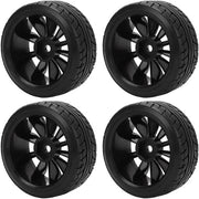 Set di ruote Drift per 4 pezzi - Pneumatici in gomma dura - Adatto per TT02 1/10 Auto RC - Antiscivolo - Installazione semplice - Estetica migliorata