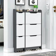 scarpiera Scarpiera sottile con 3 cassetti ribaltabili - Moderno organizer per riporre scarpe con secchiello ribaltabile per ingresso, camera da letto, soggiorno - Scarpiera nascosta indipendente