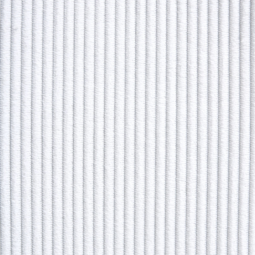 Set di 2 sedie da pranzo Struttura in tessuto bianco Seduta in velluto a coste Design moderno senza braccioli