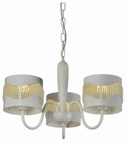 Lampadario Candellux Antonio in metallo bianco/oro 3xE27 Ø50cm