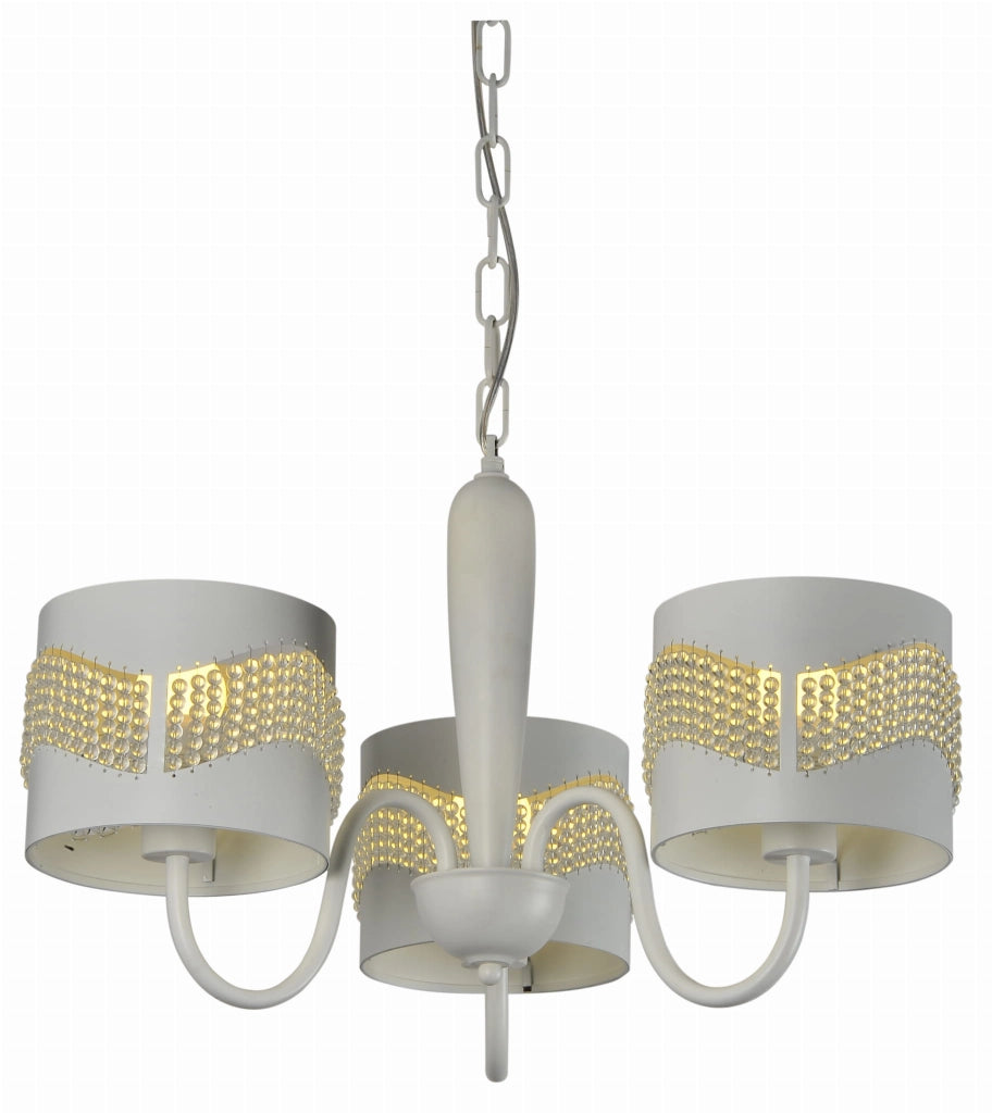 Lampadario Candellux Antonio in metallo bianco/oro 3xE27 Ø50cm
