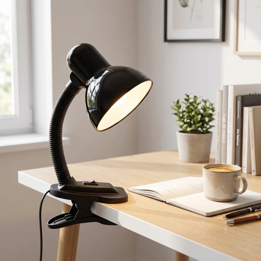 Lampada Da Scrivania E Da Comodino Con Clip Jnh045-1t Black