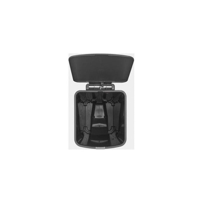 Brabantia 800023 StepUp Pattumiera a Pedale 40L con Porta Etichette a Click e Chiusura Soft-Stop colore Grigio Scuro