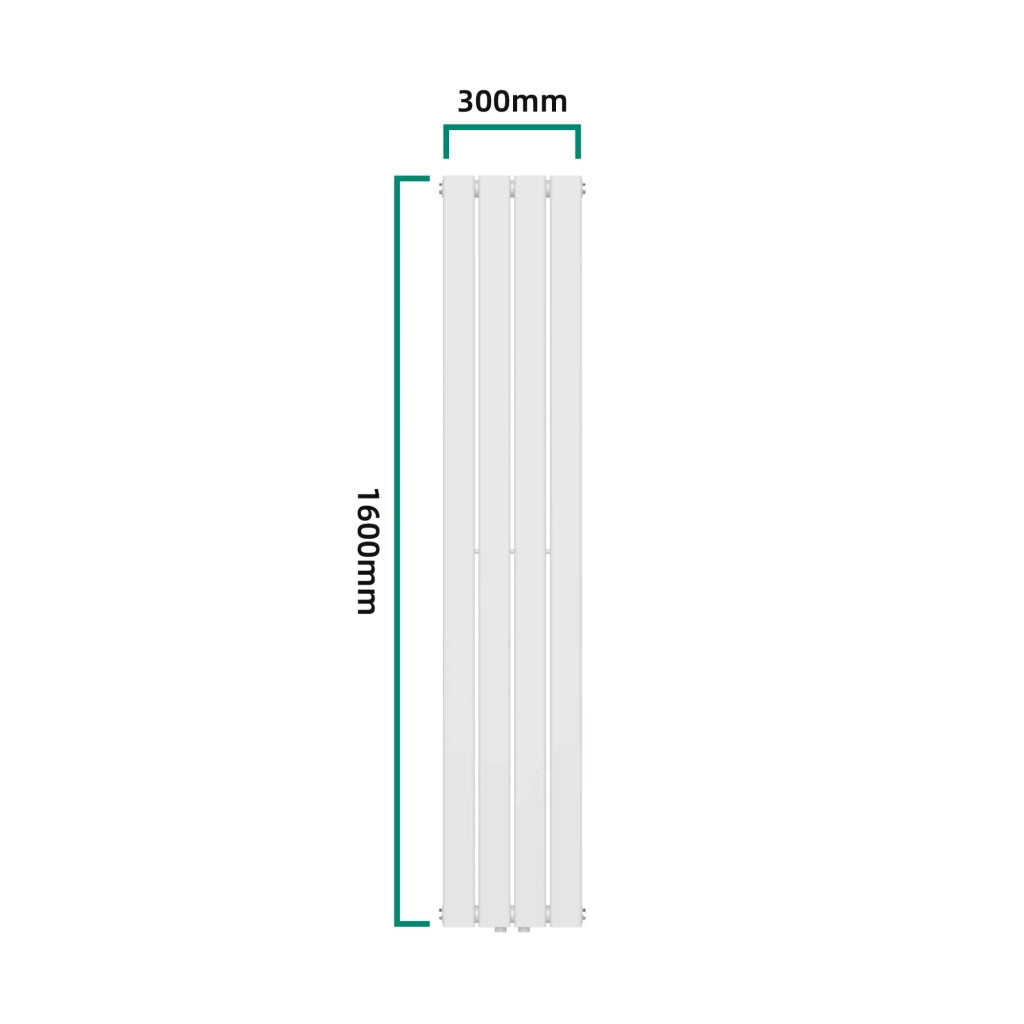 Radiatore a pannello piatto 540 watt acciaio 160 x 30 cm bianco 03_0010452