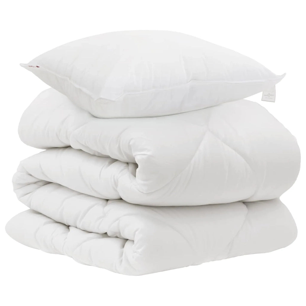 Piumone | Duvet con cuscino 2 pz Bianco Microfibra