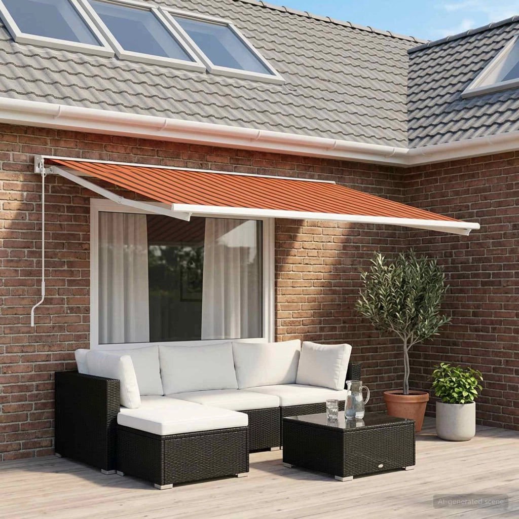Telo di ricambio per tenda da sole Arancione e Marrone 3444233