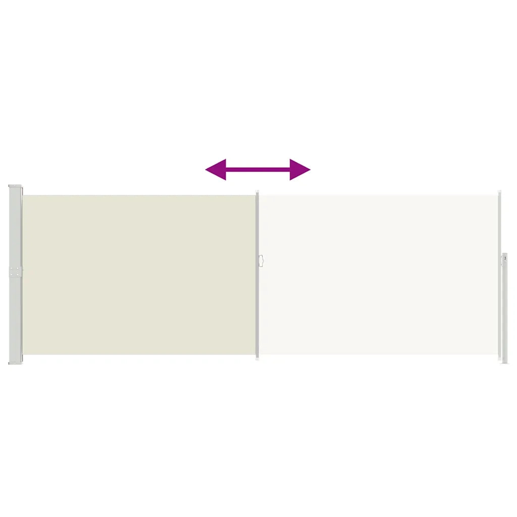 Tenda da Sole | Tenda parasole Laterale Retrattile 160 x 500 cm Crema