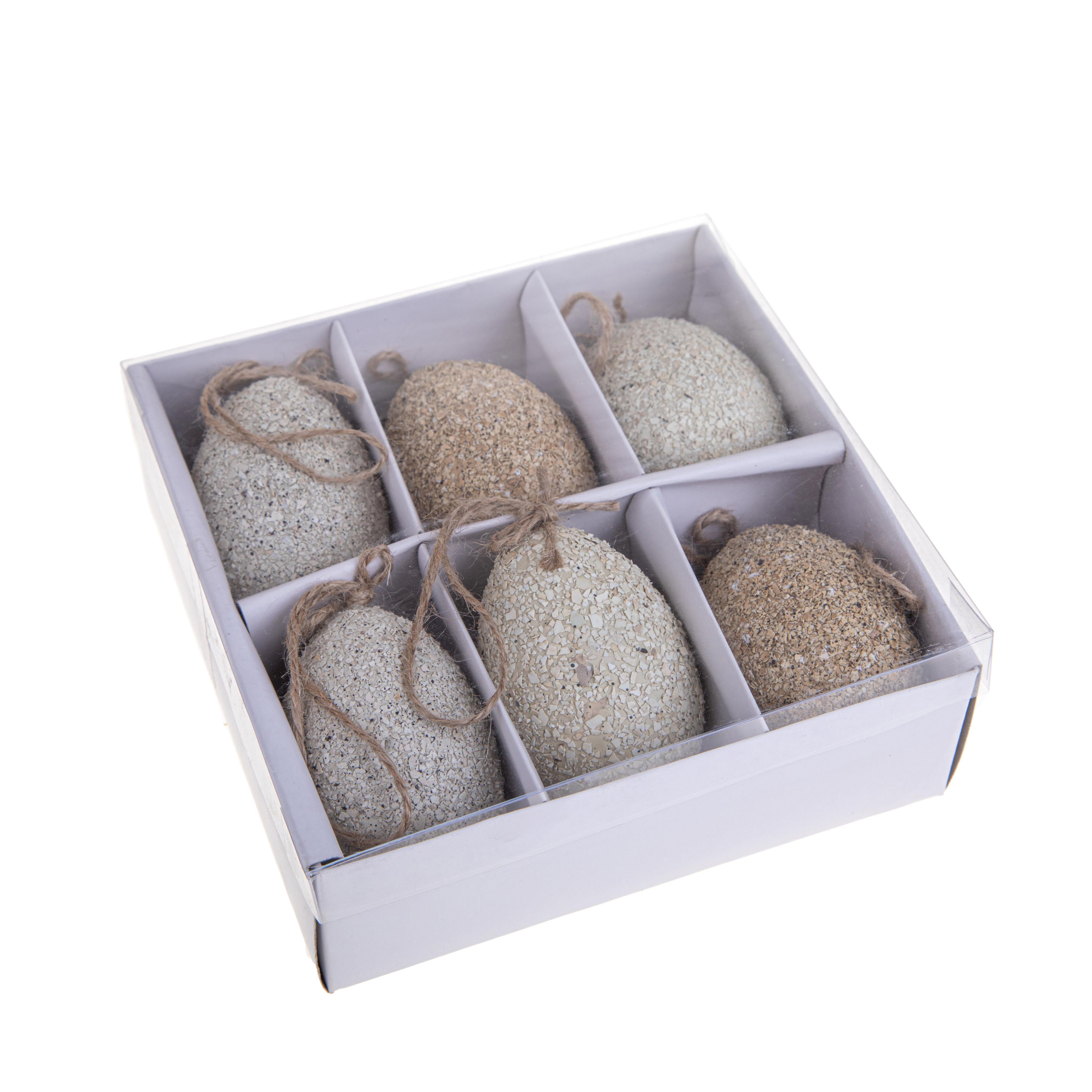 Set 12 Uova Truciolo H 8 cm