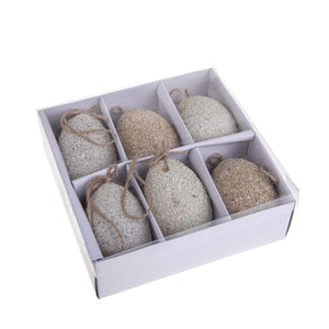 Set 12 Uova Truciolo H 8 cm