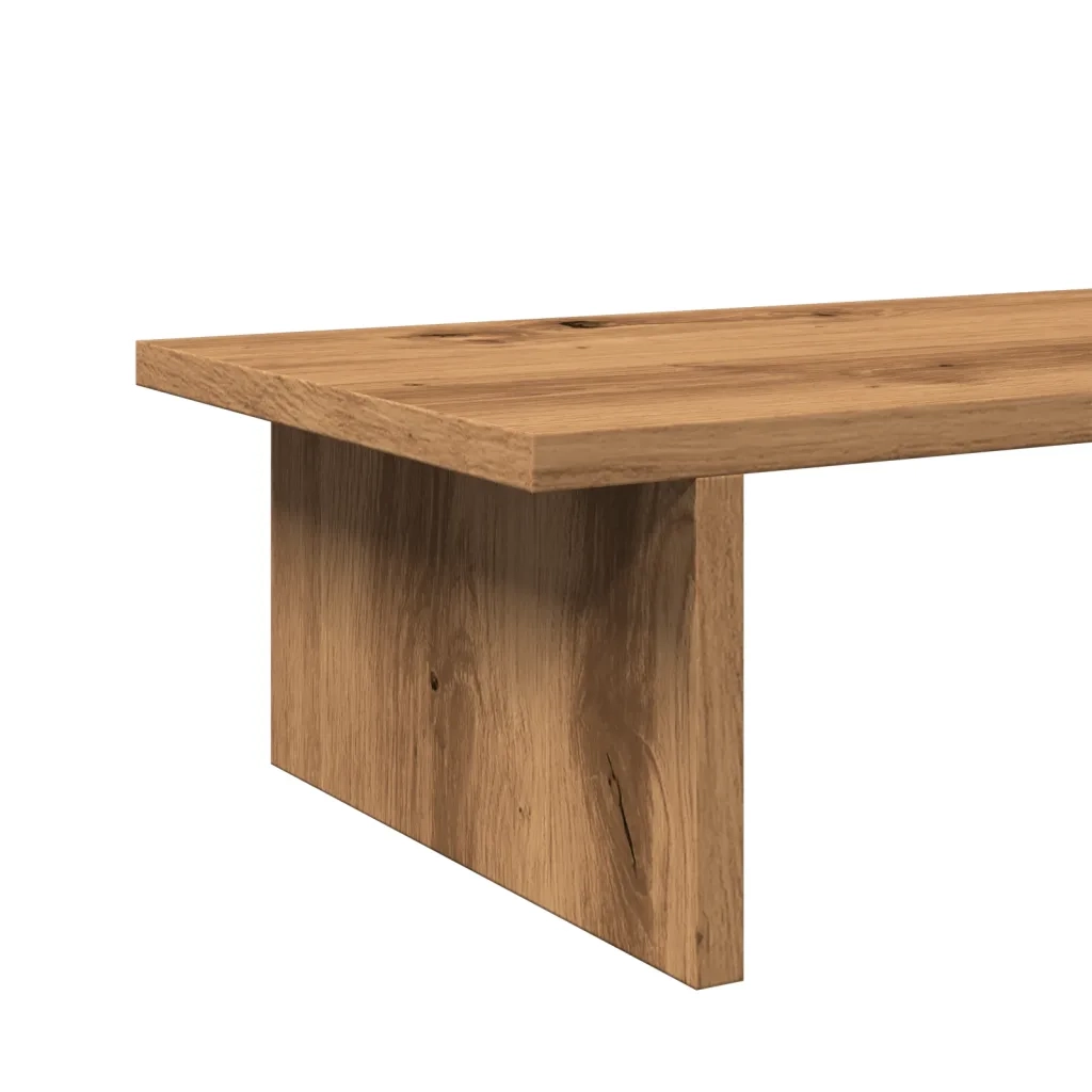 vidaXL Supporto per Monitor Rovere Artigianale 100x27x15 cm Truciolato