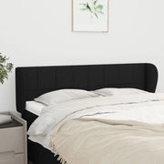 Testiera ad Orecchio-Testata con Orecchie Nera 147x23x78/88 cm in Tessuto 980217